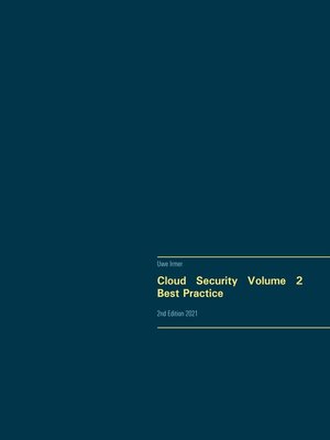 cover image of Cloud Security Volume 2 Best Practice